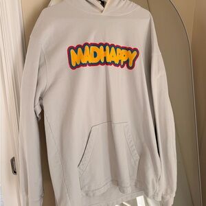 Madhappy Oversized Light Blue Hoodie with Vibrant Logo